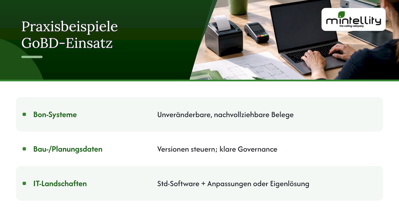 Konkrete Beispiele und Fallstudien zu GoBD-konformer Software im Einsatz — overview diagram