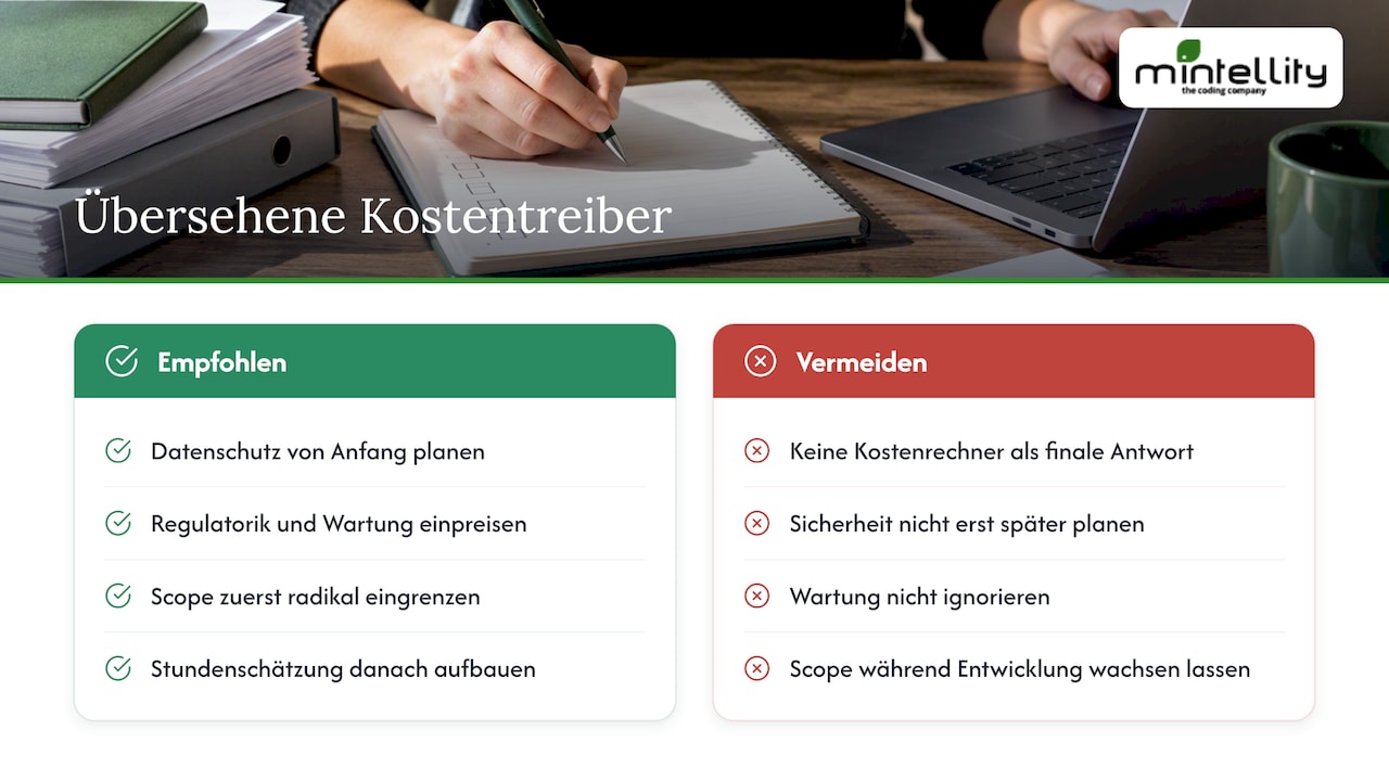 Was bei Kostenschätzungen oft übersehen wird — overview diagram